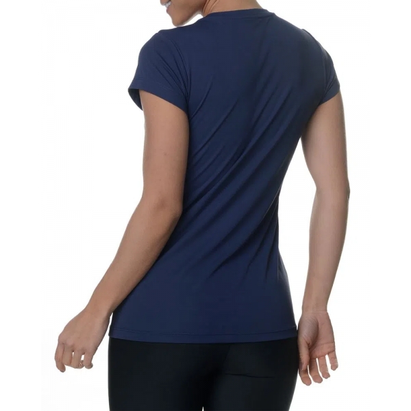 Camiseta Feminina Columbia Neblina - Manga Curta - Azul-marinho