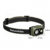 Lanterna de Cabeça Naturehike 500 Lumens IP66 Recarregável - Verde