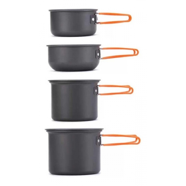 Kit De Panelas Camping Mountain Cook 4 Peças - Naturehike
