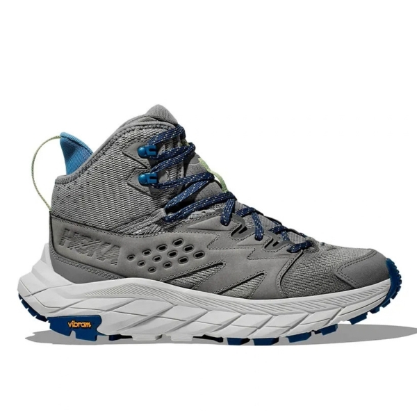Bota Hoka Anacapa Breeze Mid Masculina - Cinza-azul