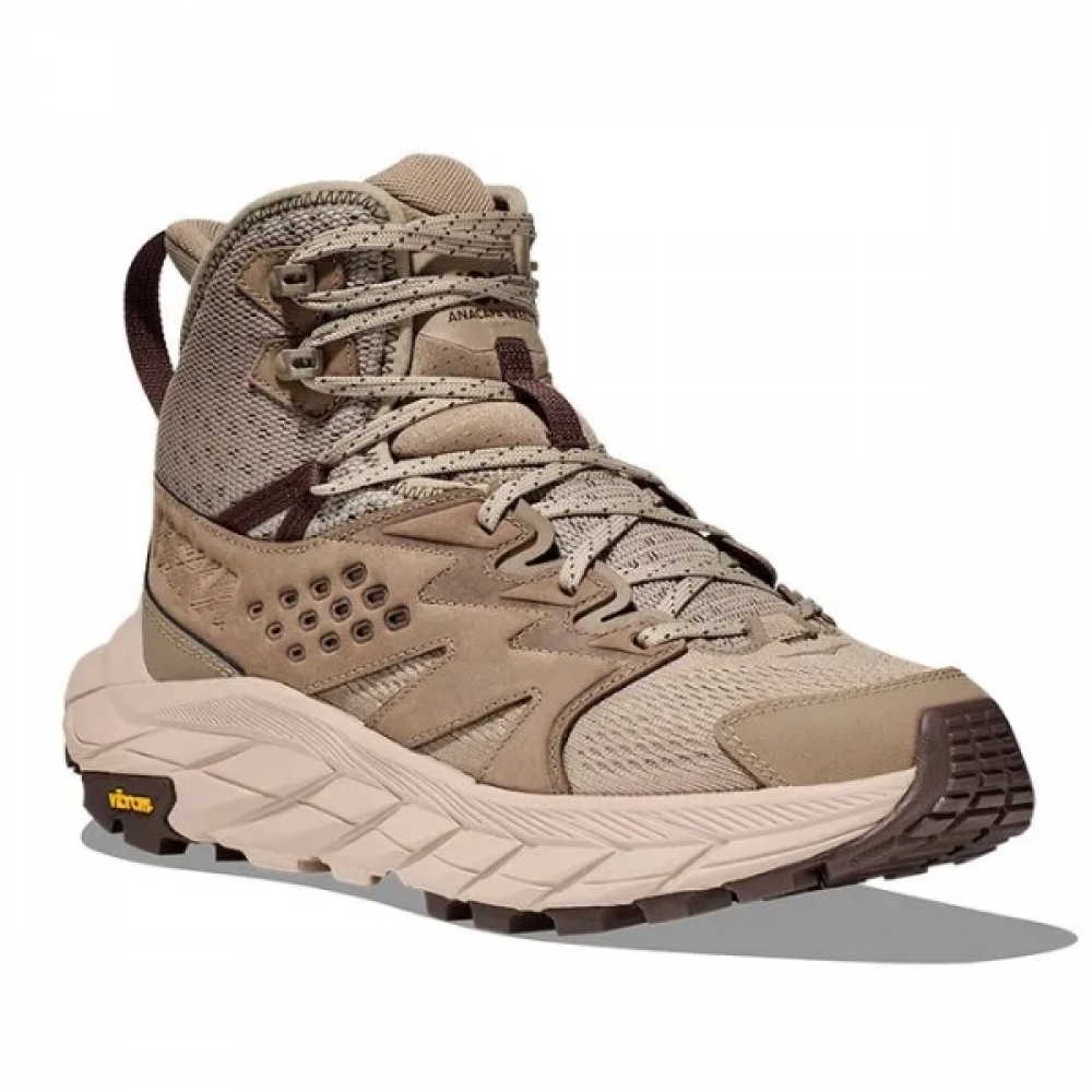 Bota Masculina Hoka - Anacapa Breeze Mid - Marrom-claro