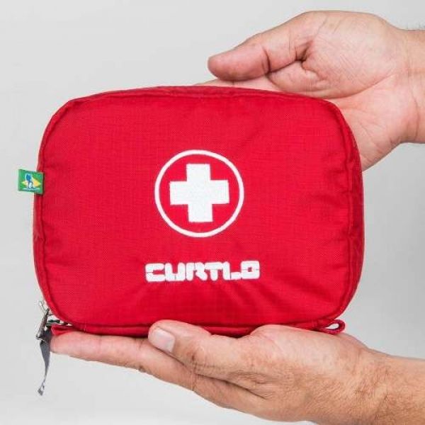 Nécessaire Curtlo Tamanho P - Kit Primeiros Socorros - Vermelho