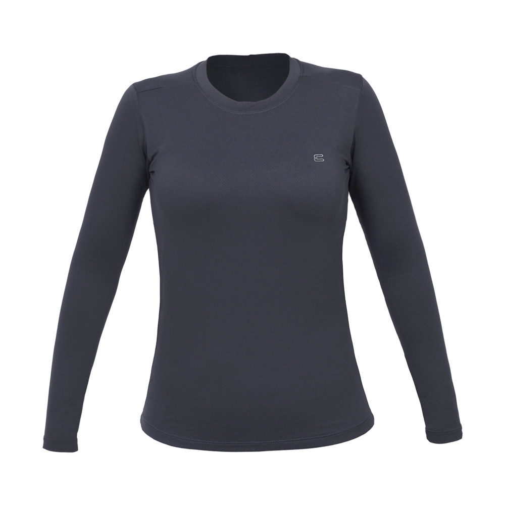 Camiseta Curtlo Feminina Longa - Active Fresh UV50+ - Chumbo