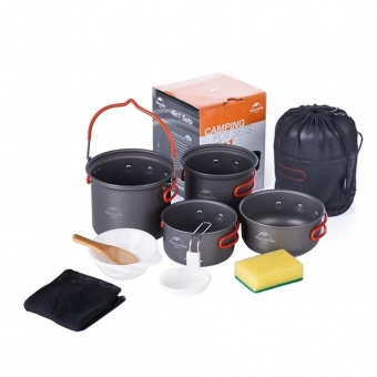 Kit De Panelas Camping Mountain Cook 4 Peças UPDATED - Naturehike