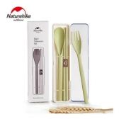 Conjunto De Talheres De Fibra De Trigo - Naturehike - Verde