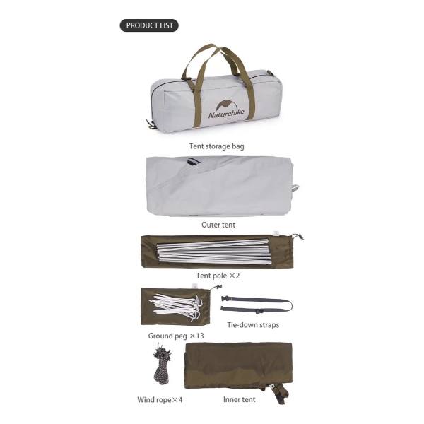 Barraca Naturehike Cloud Creek 2P Autoportante - Branco