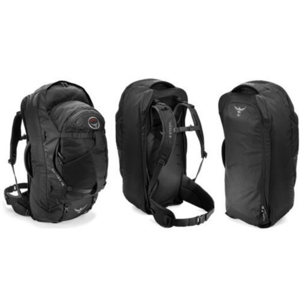 Mochila Osprey Farpoint 55L 3 em1 Bolsa + Mochila + Mala - Cinza-escuro