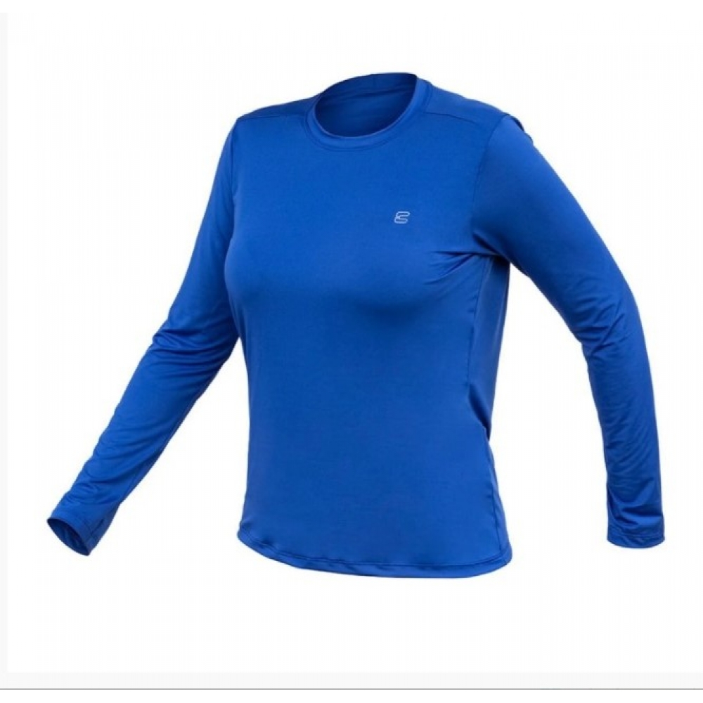 Camiseta Curtlo Feminina Longa - Active Fresh UV50+ - Azul