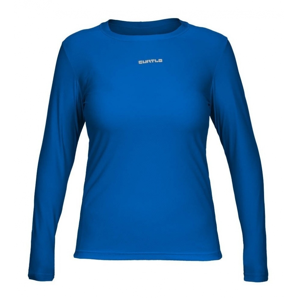 Camiseta Curtlo Feminina Longa - Active Fresh UV50+ - Azul
