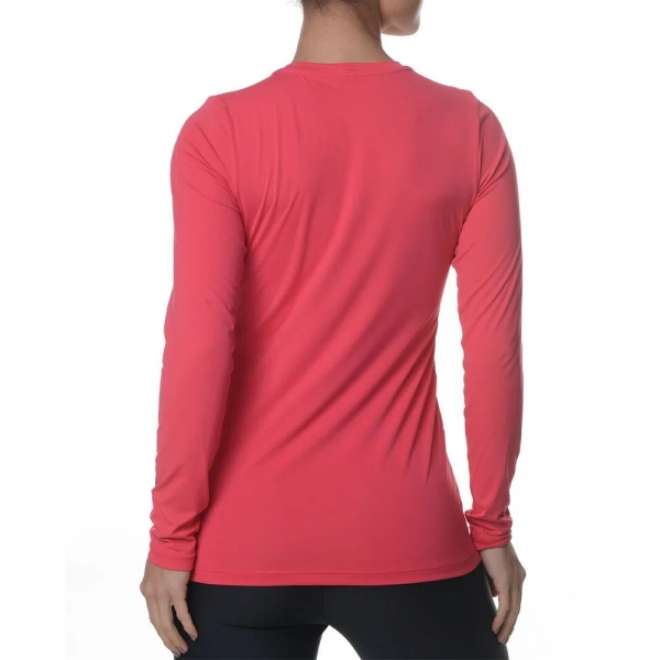 Camiseta Feminina Columbia Neblina - Manga Longa - Vermelho