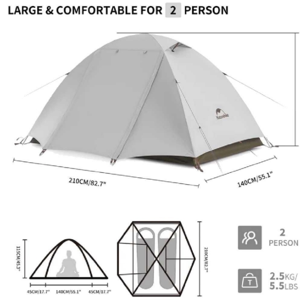 Barraca Naturehike Cloud Creek 2P Autoportante