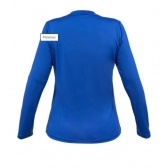 Camiseta Curtlo Feminina Longa - Active Fresh UV50+ - Azul