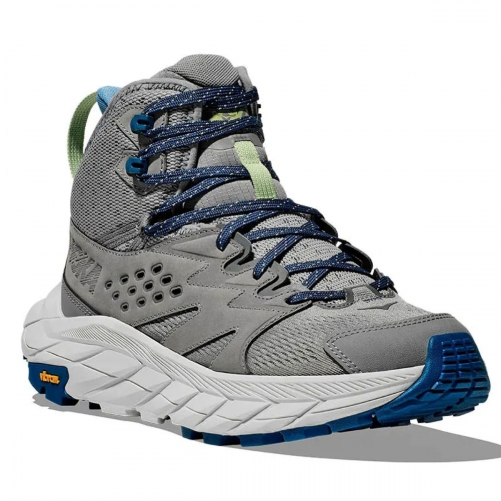 Bota Hoka Anacapa Breeze Mid Masculina - Cinza-azul