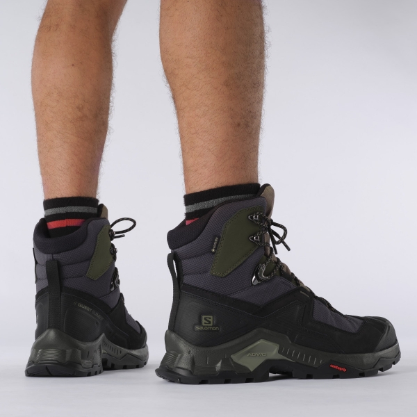 Bota Salomon Masculina - Quest Element Gtx - Preto-verde