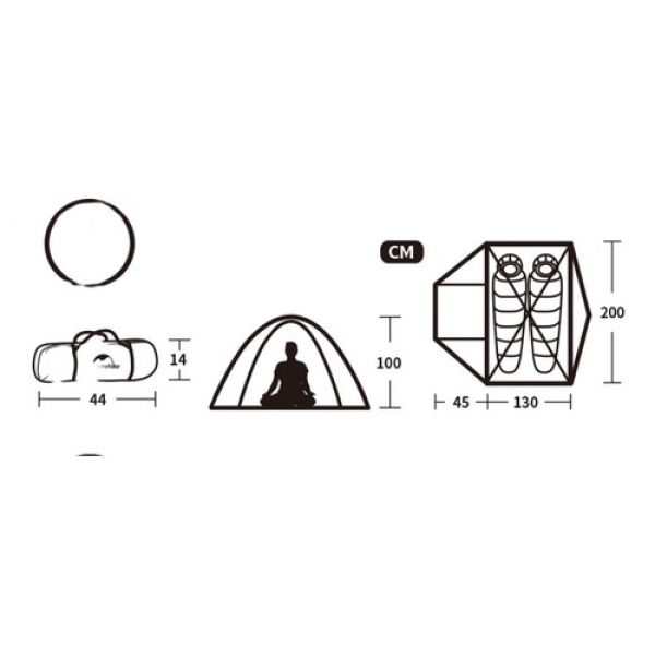 Barraca Naturehike 2 Pessoas - Pro Series 2 UFP50+ - Verde