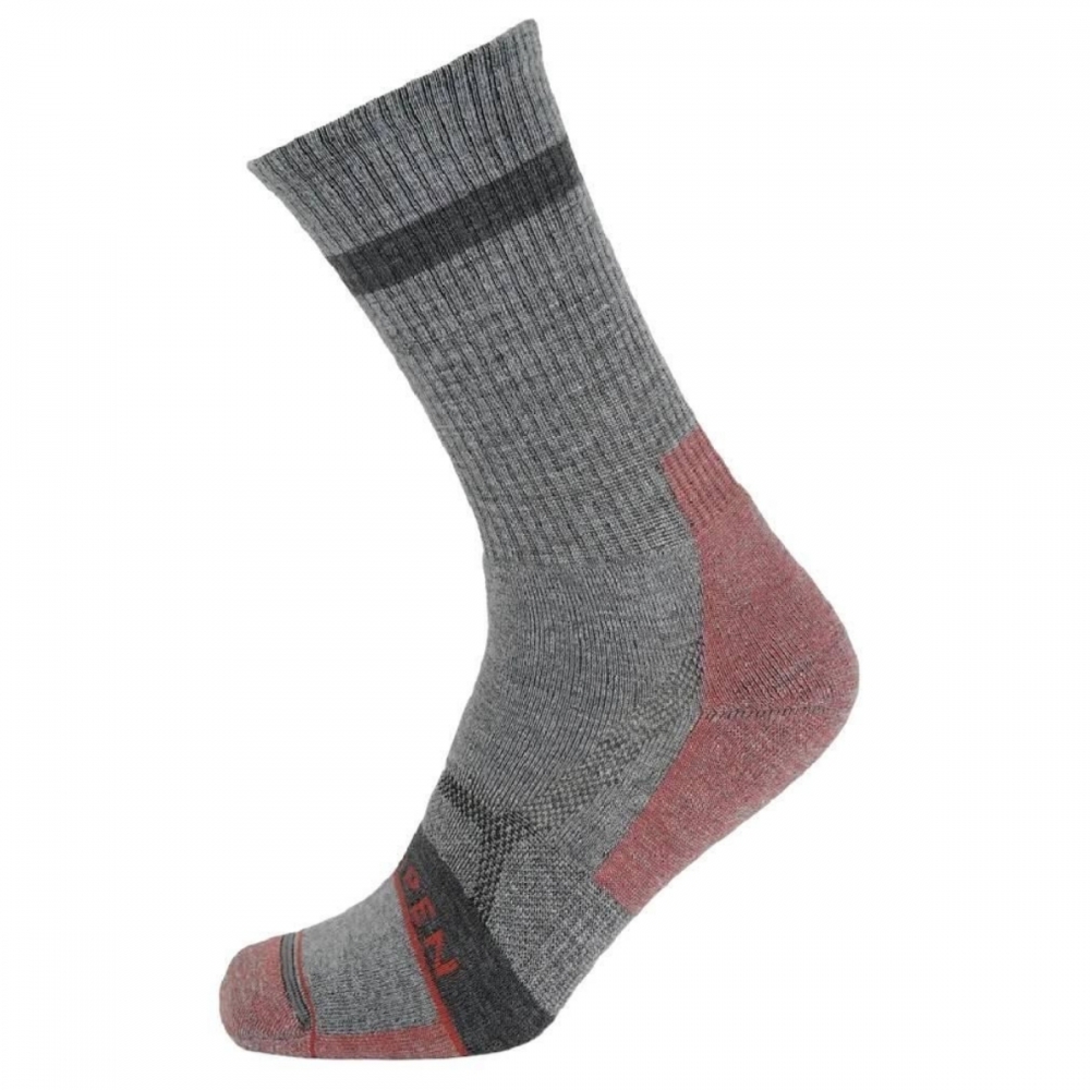 Meia Lorpen Merino Hike Midweight Crew - Cinza-claro
