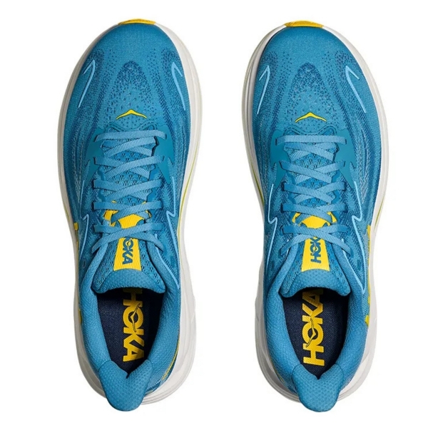 Tênis Hoka Clifton 10 Masculino - Azul-amarelo