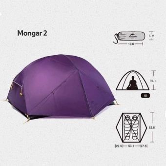 Barraca Naturehike - Mongar Ultralight 2P - Roxo