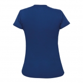 Camiseta Curtlo Feminina Curta - Active Fresh  UV+50 - Azul-marinho
