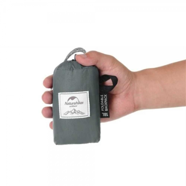 Mochila Dobrável Compacta Daypack - Naturehike 18L - Cinza