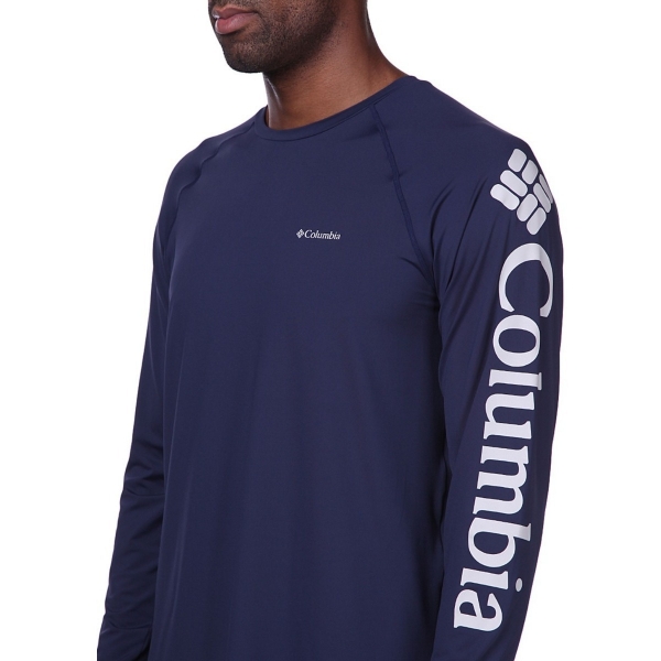 Camiseta Masculina Columbia - Aurora - Manga Longa - Azul-escuro